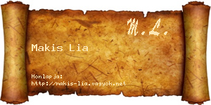 Makis Lia névjegykártya